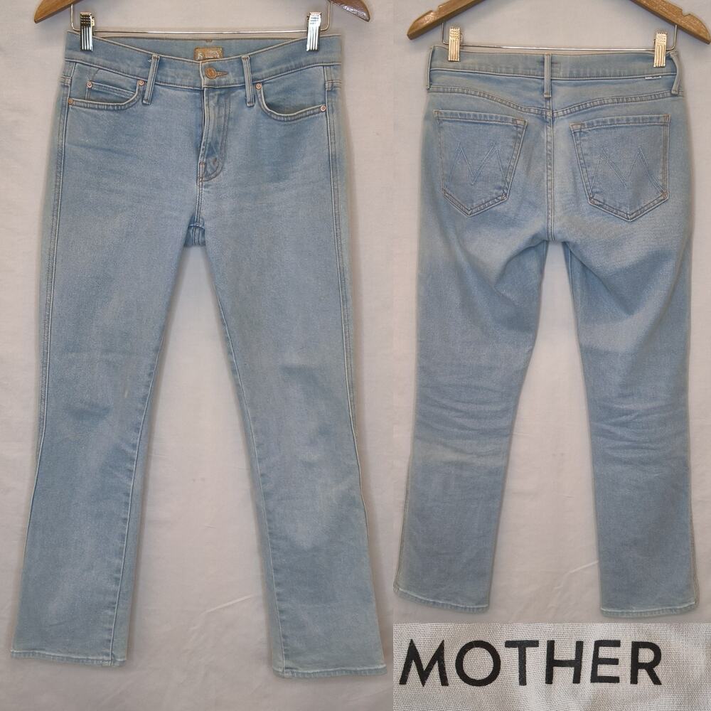 Mother The Rascal Ankle Jeans Women's 26 Light Wash Blue Distressed #W5474